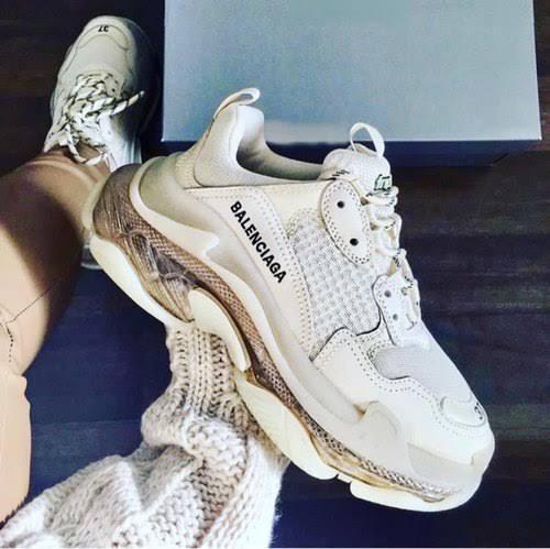 TRIPLE S CLEAR SOLE OFF-WHITE BROWN